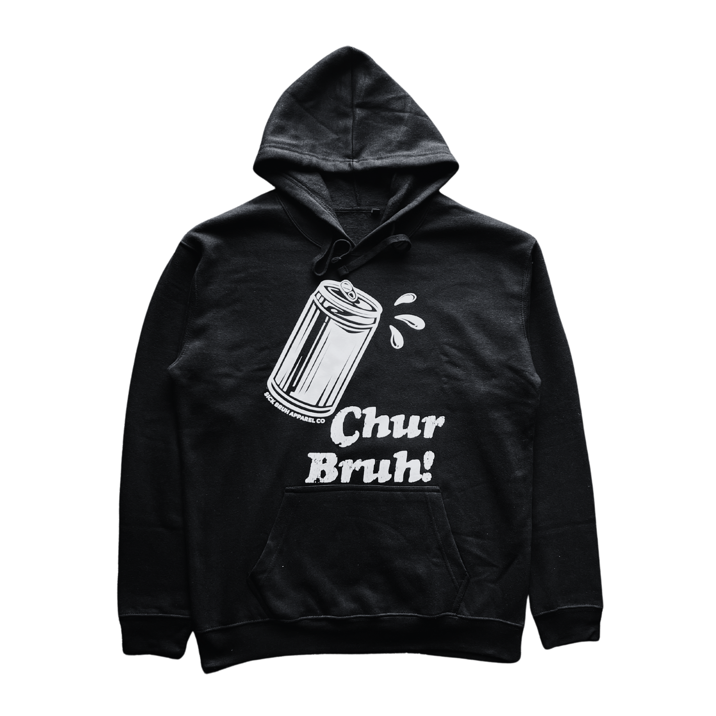 BLACK CHUR BRUH HOODIE-HOODIES NZ-FRONT SIDE