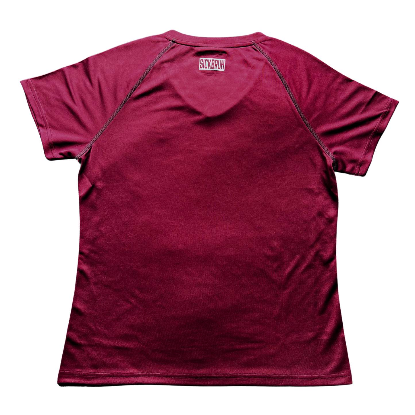 Maroon Gym T-Shirt for Women-Women's V-neck T-Shirt-Back